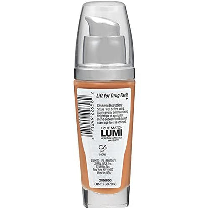 L'Oreal Paris True Match Lumi Healthy Luminous Makeup, C6 Soft Sable, 1 fl; oz.