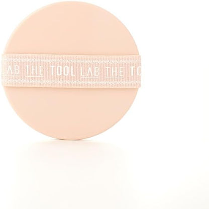 THE TOOL LAB Stamp Skinfit Cushion Foundation & Brush Set｜Glow Type, No.19 Porcelain｜120H Long-Lasting Coverage, Flawless, Ultra Adherence, Glass Glowy Clear Watercolor-Radiance Skin｜SPF 40++, 11g