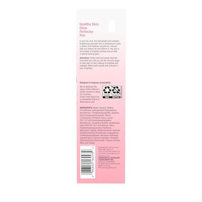 Neutrogena Healthy Skin Glow Perfector Pen, Lightweight Brightening Concealer Pen with Pro-Vitamin B5 & Vitamin E to Brighten Darkness & Dullness for a Natural, Radiant Highlight, Fair, .1 oz