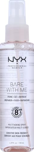 NYX PROFESSIONAL MAKEUP Bare With Me Multitasking Face Primer & Makeup Setting Spray, Hydrating Face Mist for up to 8HR Wear, Long-Lasting, Vegan Formula