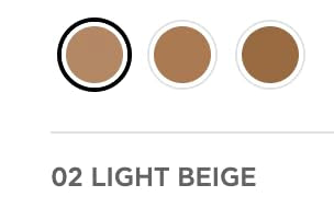 Radiant Professional Velvet Finish Cream Powder Makeup SPF 15 - Cream Foundation Makeup with Natural Looking Matte Finish - Water Resistant - Moisturizing - SPF 15 - Light Beige (02)