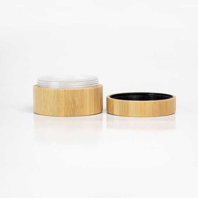 1 Pc 50g Empty Loose Powder Case Bamboo Face Powder Box Refillable Makeup Cosmetic Powder Container with Sifter and Lid