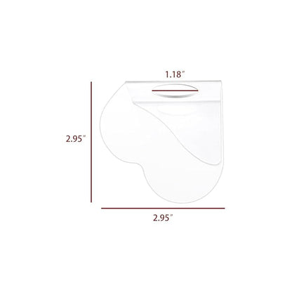 2pcs Heart-Shaped Acrylic Makeup Mixing Palette Makeup Tools for Foundation Eyeshadow Lipstick Nail Art Pigment