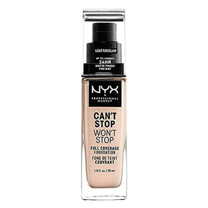 NYX PROFESSIONAL MAKEUP Can't Stop Won't Stop Foundation, 24h Full Coverage Matte Finish - Natural