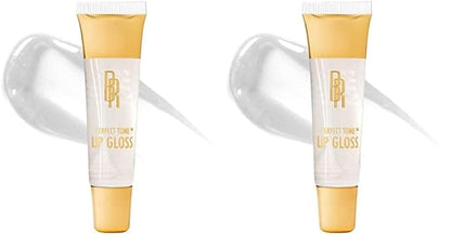 Black Radiance Perfect Tone Lip Gloss, Clear Shine, 0.4 Oz (Pack of 2)
