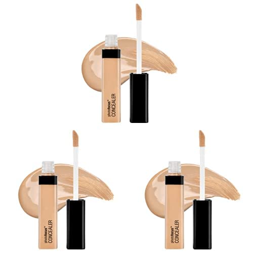 Wet n Wild Photo Focus Concealer, Light/Med Beige, Under Eyes, Makeup, Blemish, Full Coverage, Lightweight (Pack of 3)