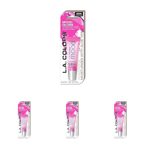 L.A. COLORS Mood Lipgloss (carded), In The Mood CBLG340 (Pack of 4)