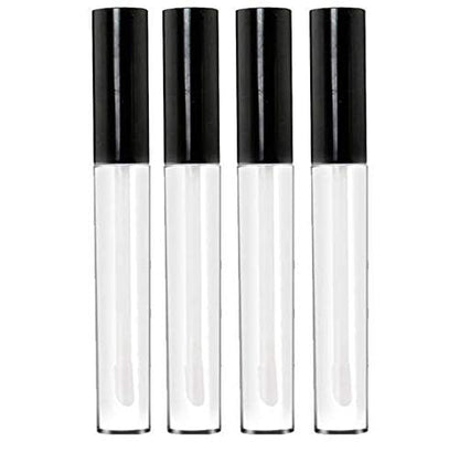WOIWO 4PCS 5ML Empty Lip Gloss Tubes Containers, Refillable Empty Lip Gloss Bottle for Lip Samples Travel Split Charging DIY Makeup