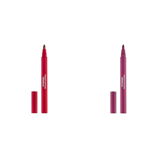 COVERGIRL Outlast Lipstain Bundle - Ruby 30 & Jazzberry 40, Vegan Formula