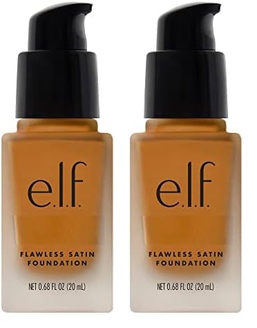 e.l.f. Flawless Finish Foundation, Lightweight & Medium Coverage, Semi-Matte Finish, Chai, 0.68 Fl Oz (20mL) (Pack of 2)