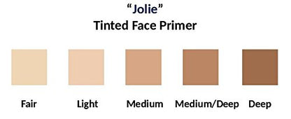 Jolie Tinted Foundation Face Primer SPF 20 Sunscreen, Subtle Radiance/Supreme Hydration - All Skin Types (Fair)