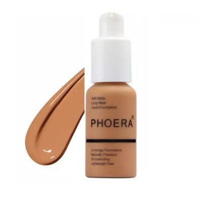 Phoera® Full Coverage Foundation Soft Matte Oil Control Concealer 30ml Flawless Cream Smooth Long Lasting aq (108 TAN)