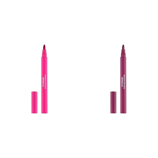 COVERGIRL Outlast Lipstain Bundle - 15 Epic & 40 Jazzberry Shades, Smooth Vegan Formula, Transfer-Proof, Buildable Color, Pen-Like Applicator, 0.06oz Each