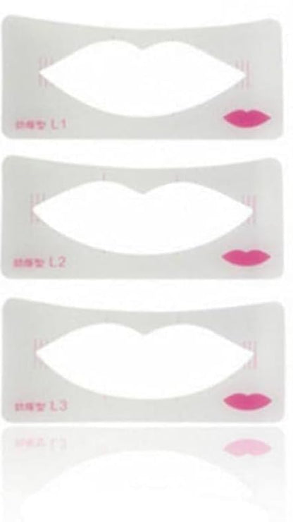 3 Pcs Lip Liner Stencils Lip Painting Template Women Lip Make Up Mold Card Beginner Cosmetic Aid Tools, Lip Liners, Makeup