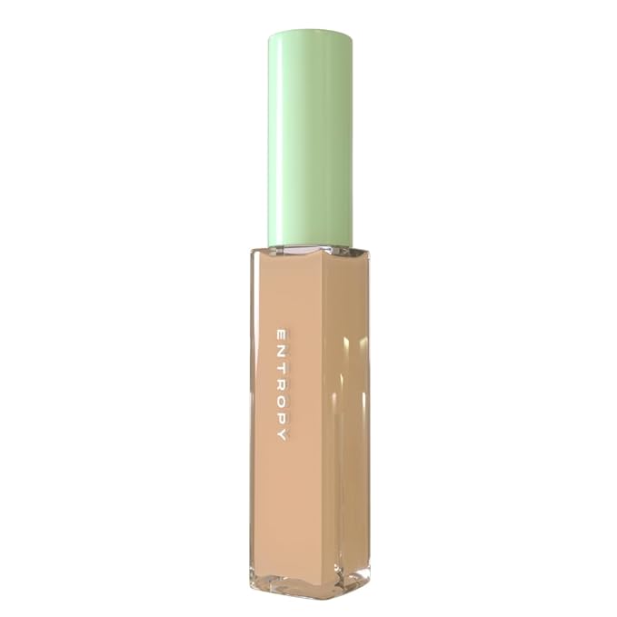 ENTROPY MAKEUP Organza Fit Spatula Foundation, Sheer to Medium Coverage, Built-In Spatula Applicator, Natural Finish, Flawless Skin, Long-Lasting Ultra Lightweight, Korean Makeup, #19.8
