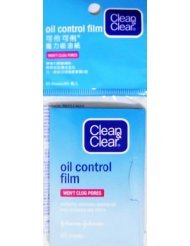 Clean & Clear Oil Control Film Blotting Paper, Oil-absorbing Sheets for Face, 60 Sheets (Pack of 4)