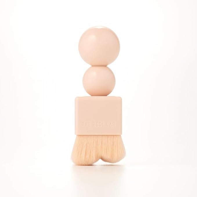 THE TOOL LAB Stamp Skinfit Cushion Foundation & Brush Set｜Glow Type, No.19 Porcelain｜120H Long-Lasting Coverage, Flawless, Ultra Adherence, Glass Glowy Clear Watercolor-Radiance Skin｜SPF 40++, 11g