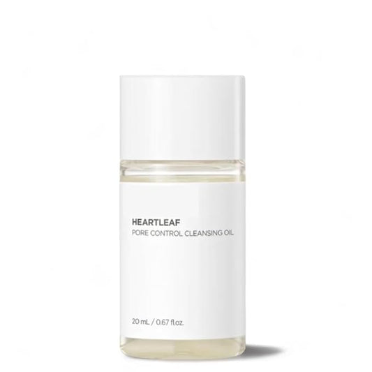 Heartleaf Pore Control Cleansing Oil Mini, Korean Facial Cleanser, Daily Makeup Blackheads Removal, Travel Size, Korean Skin Care, (20ml / 0.67 fl.oz.)