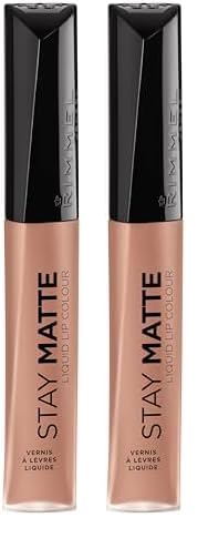 Rimmel Stay Matte Lip Liquid, Latte To Go, 0.21 Fl Oz (Pack of 2)