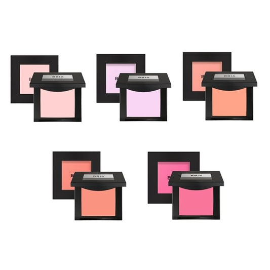 BBIA Last Blush 5P (#01~05) Bundle Set, High Pigment Makeup Blush, Shape, Contour & Highlight Face, Long-lasting, Matte Finish, Korea Makeup
