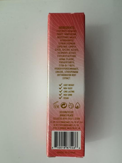 Juvia's Place Magic Lip Oil - Watermelon - Smooth, Hydrating with Vitamin E for Soft, Glossy, Juicy Lips - Infused with Fruit Extracts - Tinted, Shimmering, Lightweight & Non-sticky Lip Oil for Summer