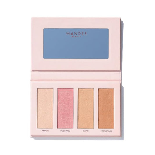 Wander Beauty Riviera Blush and Bronzer Palette, 4 Shades of Blush & Bronzer