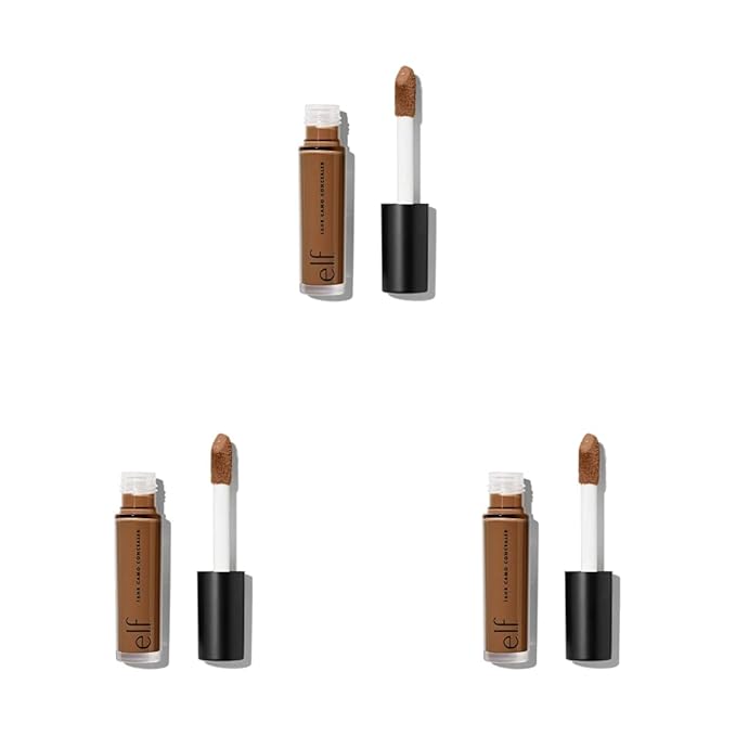 e.l.f. 16HR Camo Concealer, Full Coverage & Highly Pigmented, Matte Finish, Rich Chocolate, 0.203 Fl Oz (6mL) (Pack of 3)