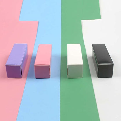 COSIDEA 50 PCS Empty Pink Lip Gloss Boxes W28 xW28 xH89mm / W1.02xW1.02xH3.5 inch, Cosmetic Perfume/Mascara Box Packaging for Small Business Wholesale, small Kraft Paper Box Luxury Holder Wrapping