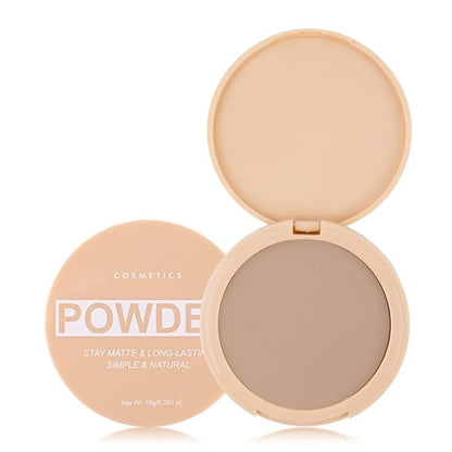 Pressed Matte Face Powder Makeup & Setting Powder for Poreless Wrinkle Blurring Contour Concealer Finishing,Lightweight,High Coverage,Shine Control (Cool Gray-Matte-03, 1.71OZ (Pack of 1))