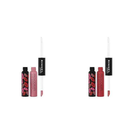 Rimmel London Provocalips 16hr Kiss-Proof Lip Color Bundle - 430 Wish Upon A Berry & 750 Heart Breaker, .14 fl.oz. Each