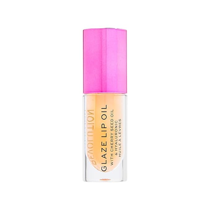 Revolution Beauty, Glaze Lip Oil, Hydrating & Nourishing Formula, Infused with Vitamin E & Hyaluronic Acid, Getaway Terracotta, 0.15 Fl. Oz.