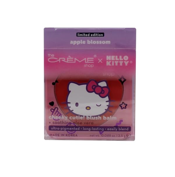 THE CRÈME SHOP X HELLO KITTY(PURPLE) BLUSH BALM - APPLE BLOSSOM, 1 Count (Pack of 1)