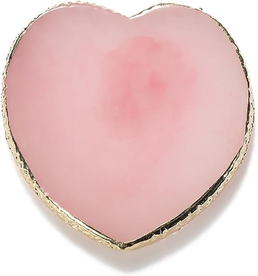Resin Nail Art Palette Heart Nail Mixing Palette Nail Polish Color Display Plates Palette Makeup Mixing Tray Golden Edge Nail Plate White