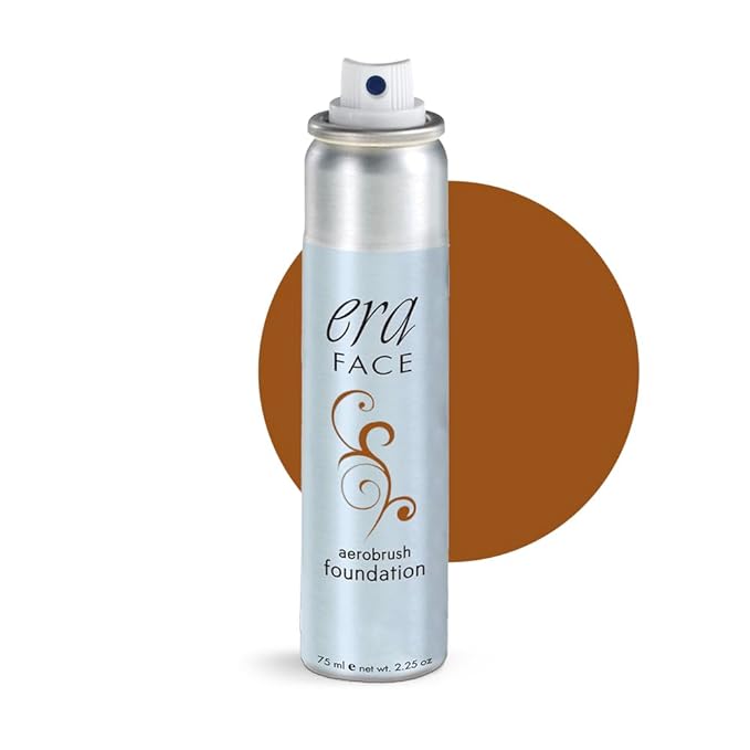 ERA Face spray makeup (R9 Chestnut, 2.25 oz) - airbrush foundation, everyday, buildable, professional spray on cosmetics by Era Beauty