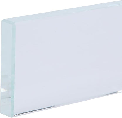 Nail Art Palette, Portable Rectangle Glass Makeup Palette Eyelash Extension Adhesive Glue Pallet for Home Salon