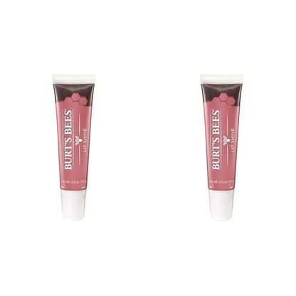 Burt's Bees Lip Care, Moisturizing Lip Shine for Women, 100% Natural, Blush, 0.5 Oz (Pack of 2)
