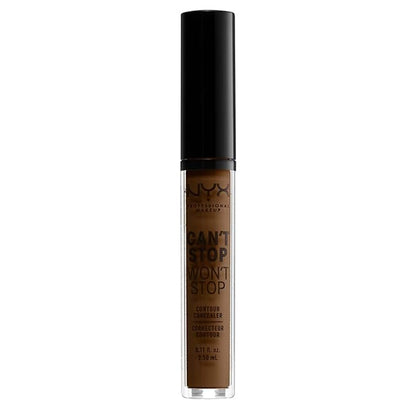 NYX PROFESSIONAL MAKEUP Can't Stop Won't Stop Contour Concealer, 24h Full Coverage Matte Finish - Walnut (Pack of 2)