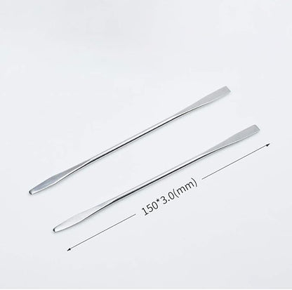 6 Pcs Stainless Steel Cosmetic Mixing Makeup Spatula Scoop Cosmetics Mixer Nail Art Palette Stick Depotting Mixing Tool