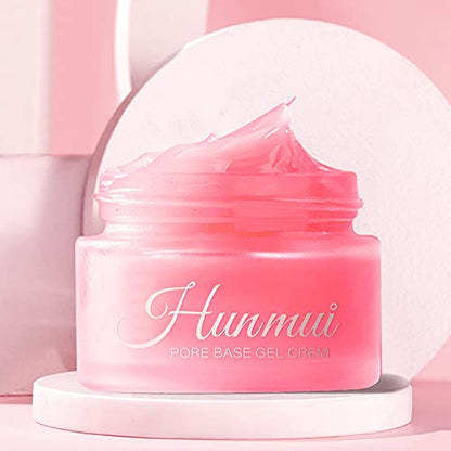 2Pcs Hunmui face primer pore base gel cream，Magical perfecting base face primer under foundation Anti-Aging WrinklesShrink Pore Remove Fine LinesExfoliatingAnti-Oxidation transparent