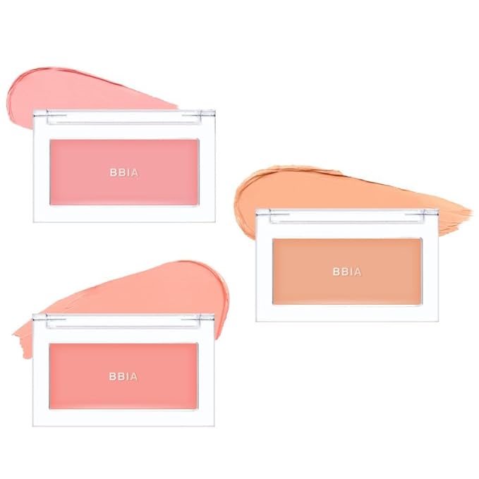 BBIA Ready To Wear Downy Cheek Cream Blush 3 Color (#01~03) BUNDLE SET - Blendable and Lightweight Cheek Makeup, Highly Pigmented with Long Wearing Formula