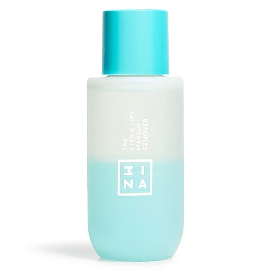 3INA The Eyes & Lips Makeup Remover - Extra Gentle Waterproof Make-up Remover for Sensitive Skin and Eyes - Alcohol Free Liquid Makeup Remover with Aloe Vera - Non Oily for Dry Skin - 3.38 Fl. Oz