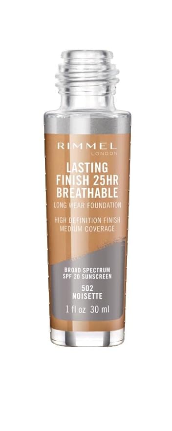 Rimmel Lasting Finish Breathable Foundation, Noisette, 1 Fluid Ounce