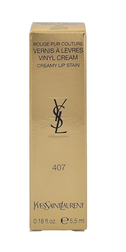 Yves Saint Laurent Vinyl Cream Lip Stain, 407 Carmin Session, 0.18 Ounce