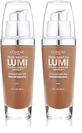 L’Oréal Paris True Match Lumi Healthy Luminous Makeup, C7-8 Nut Brown Cocoa, 1 fl; oz. (Pack of 2)