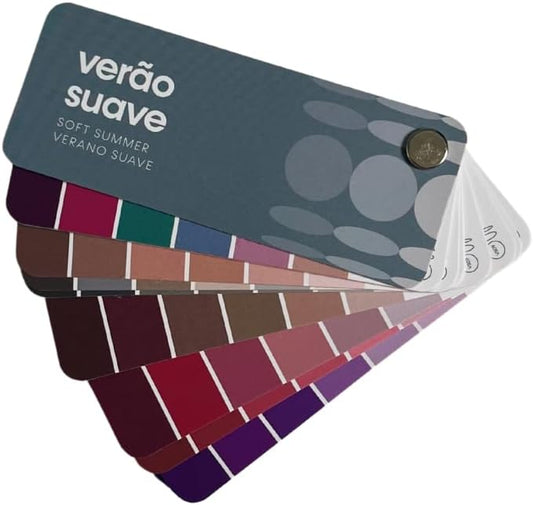 Multilingual Soft Summer Palette Color Fan by Studio Immagine, Personalized Color Guide for Cost Saving. Smart Shopping, Outfit & Wardrobe Planning; Verão Suave/Verano Suave