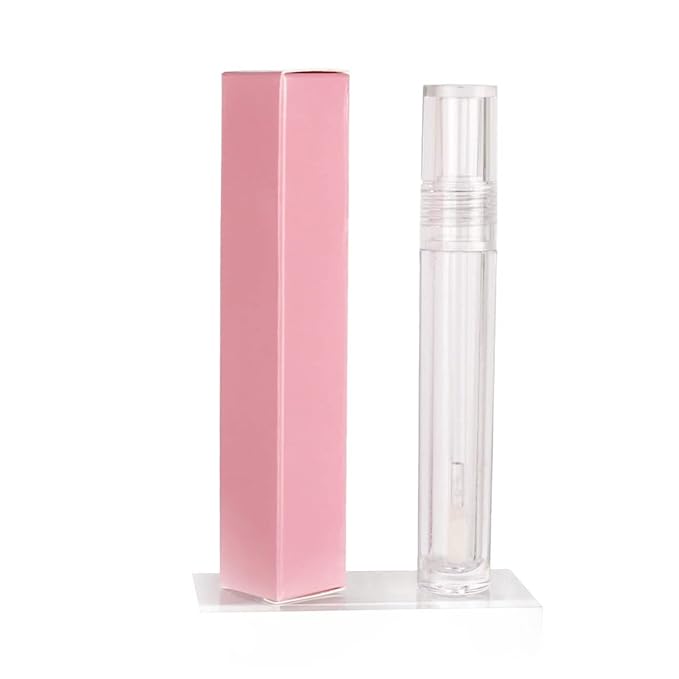 COSIDEA 50 PCS Empty Pink Lip Gloss Boxes W21 xW21 xH121mm， Cosmetic Perfume/Mascara Box Packaging, small Kraft Paper Box Luxury Holder Wrapping
