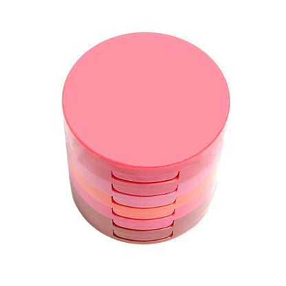 Pure Vie® Professional 5 Layers/Colors Cream Blush Blusher Pressed Face Powder Makeup Palette Contouring Kit - Ideal for Salon and Daily Use