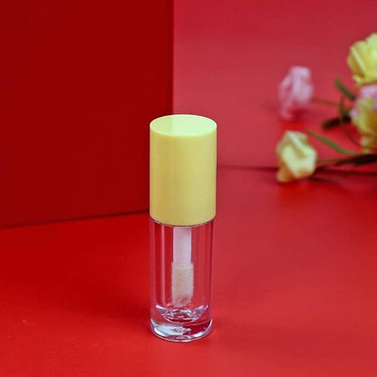 COSIDEA 30pcs Yellow Empty 6ml 0.2oz Lip Gloss Tubes with Big Doe Foot Wand，Round Lipgloss Containers，Concealer Tube Cosmetic Packing Container Bulk Wholesale