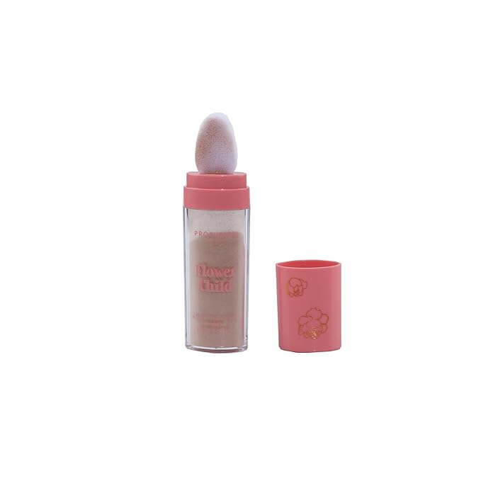 Profusion Cosmetics Petal Perfect Face and Body Highlighter, Non Sticky Buildable Luminizer with Sponge Applicator for Vibrant Glowing Skin (Flower Child (Bronze Gold), 1)