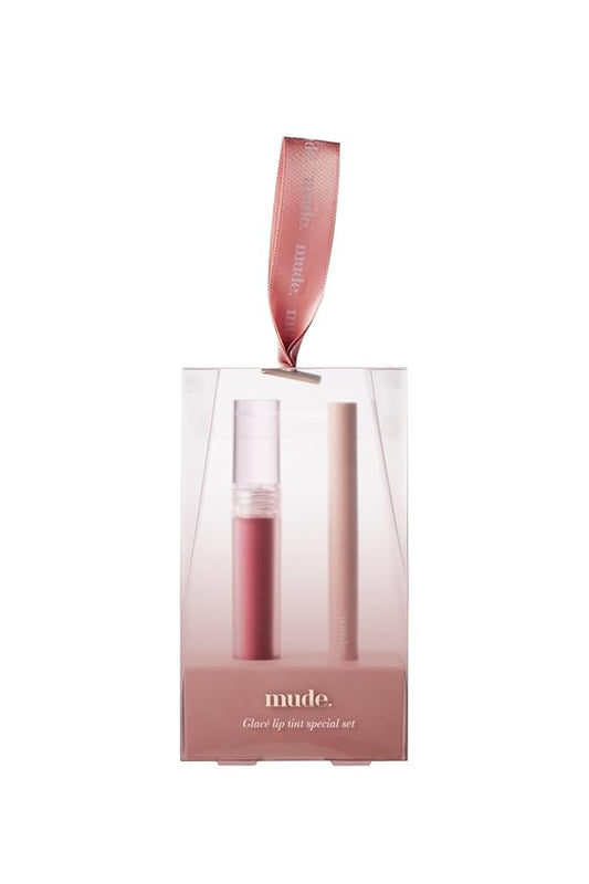 Glacé Lip Tint 09 Plum Tea&Lip Liner Special Set Gift for Her Have a Plumped-Looking Lips with Blendable Lip Liner